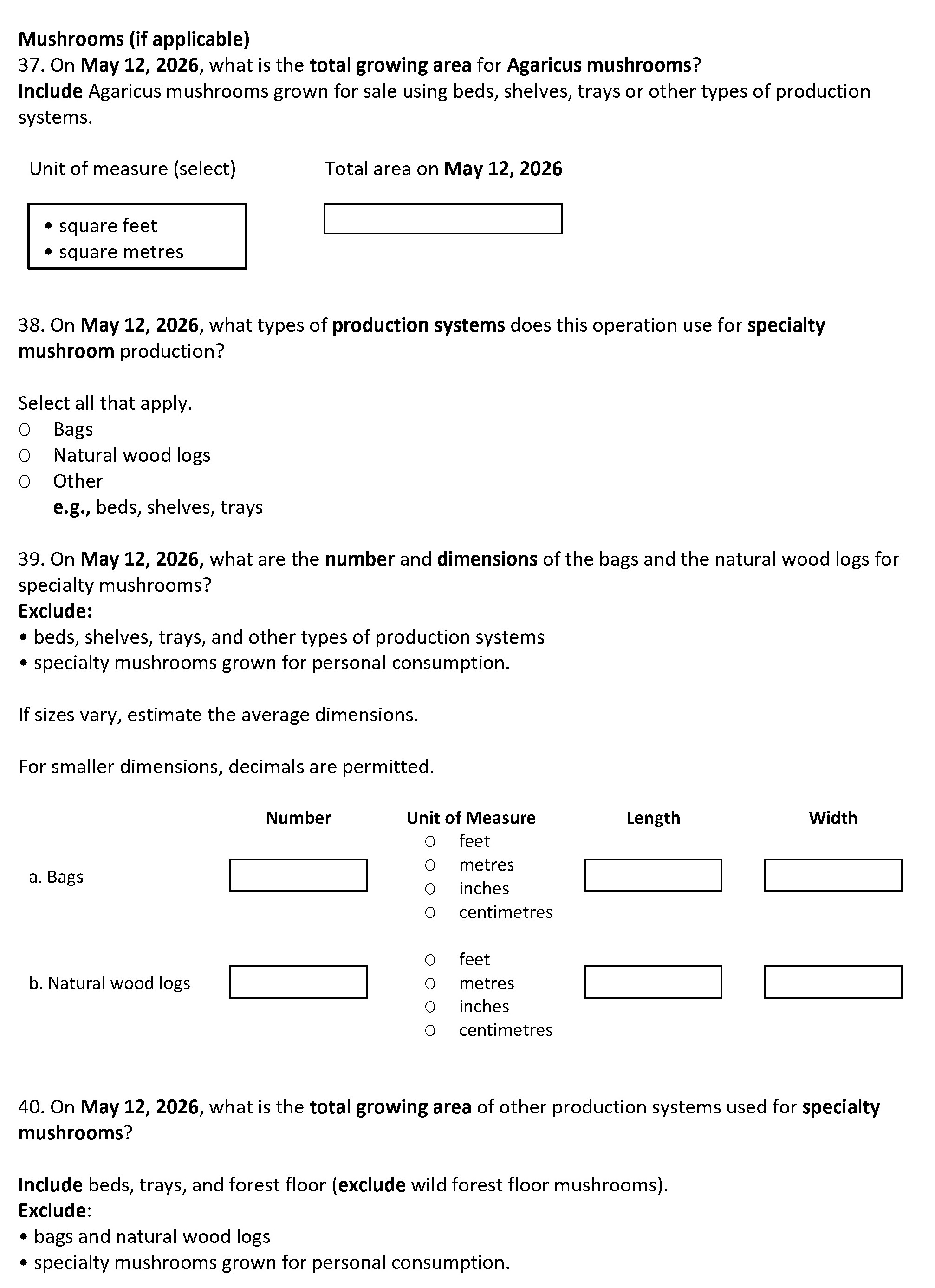 Page 21 of the English census form. – Text version below the image