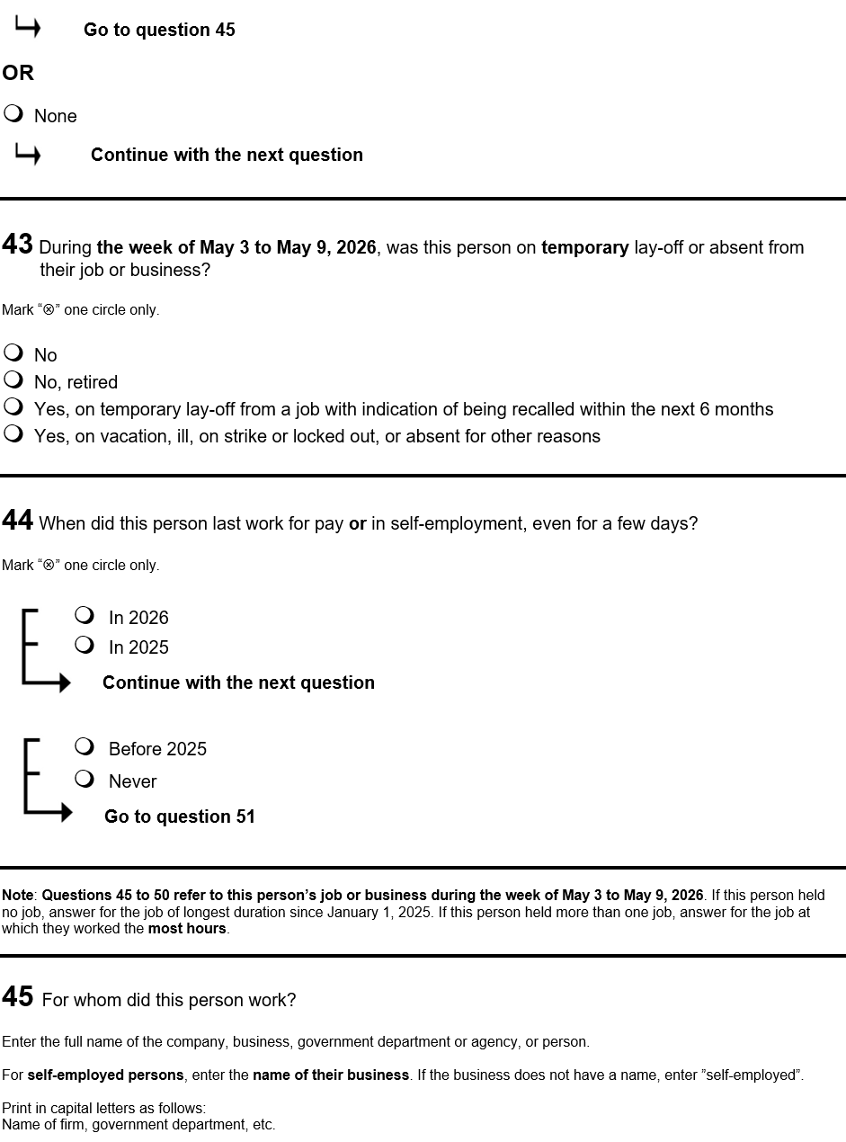 Page 21 of the English census form. – Text version below the image