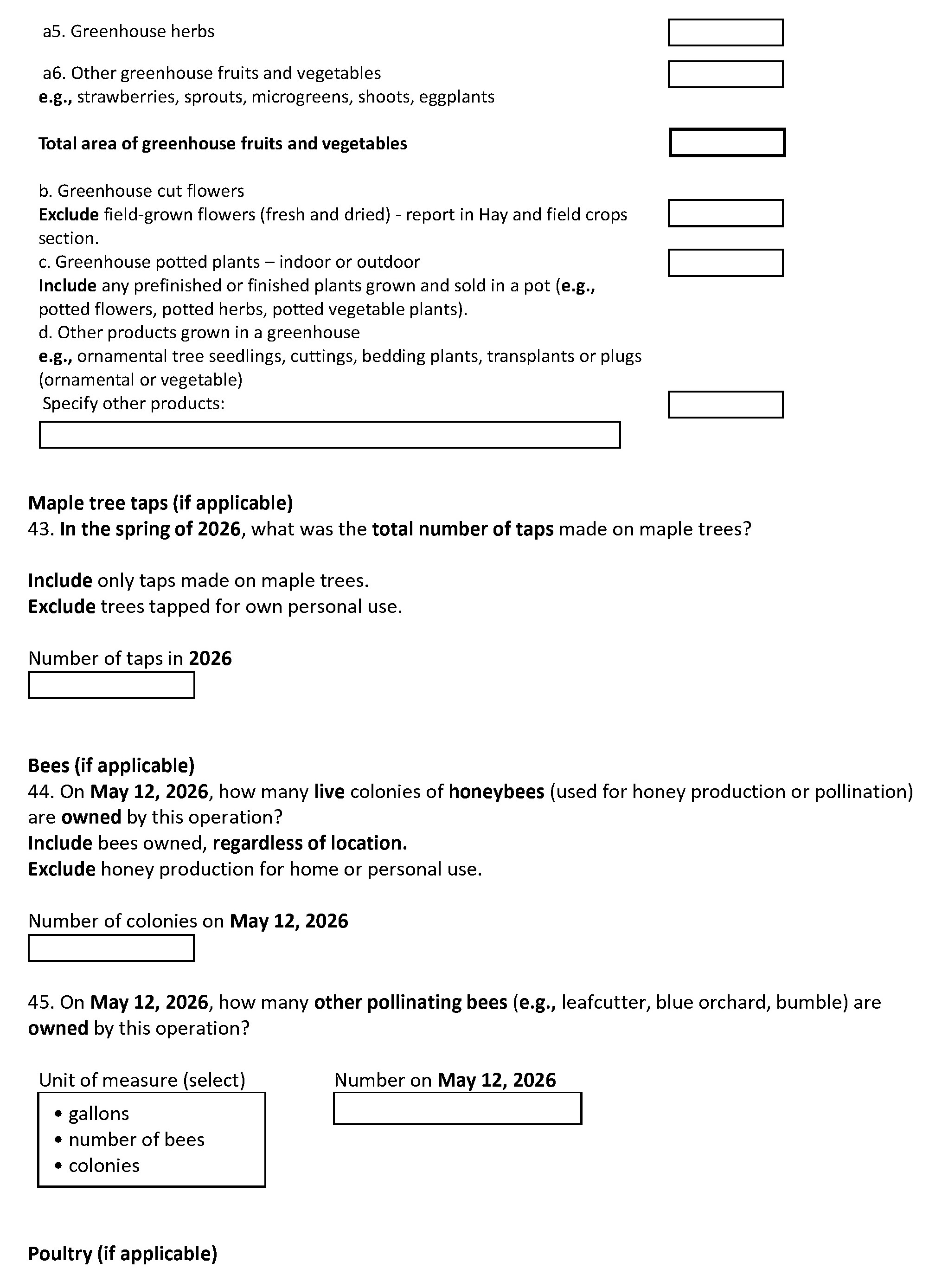 Page 23 of the English census form. – Text version below the image
