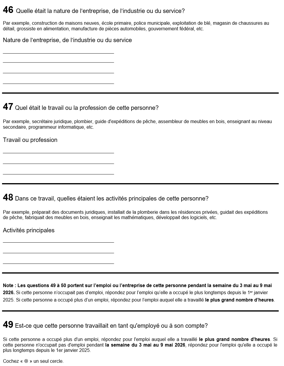Page 23 du recensement français. – Version textuelle en dessous de l'image