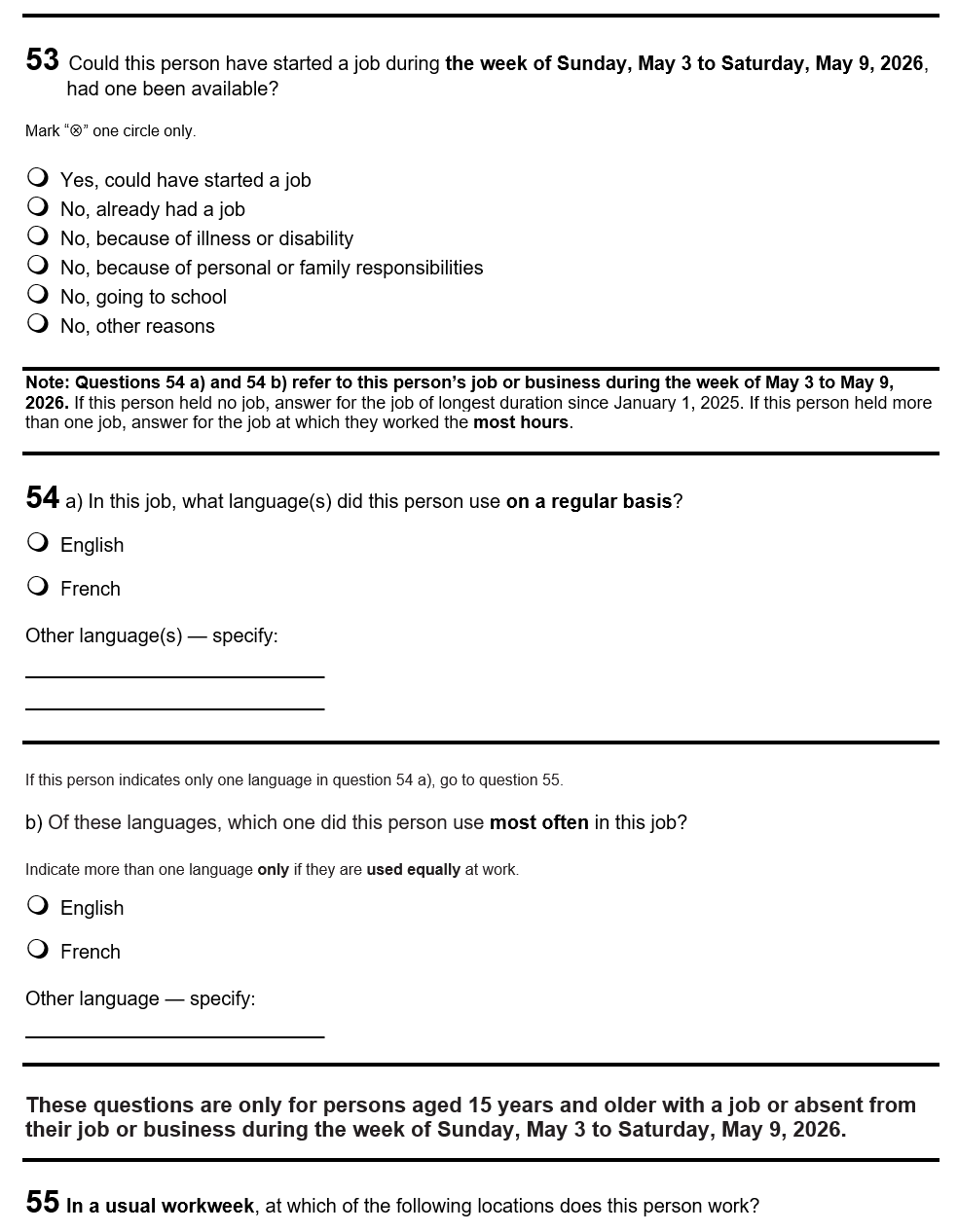 Page 24 of the English census form. – Text version below the image
