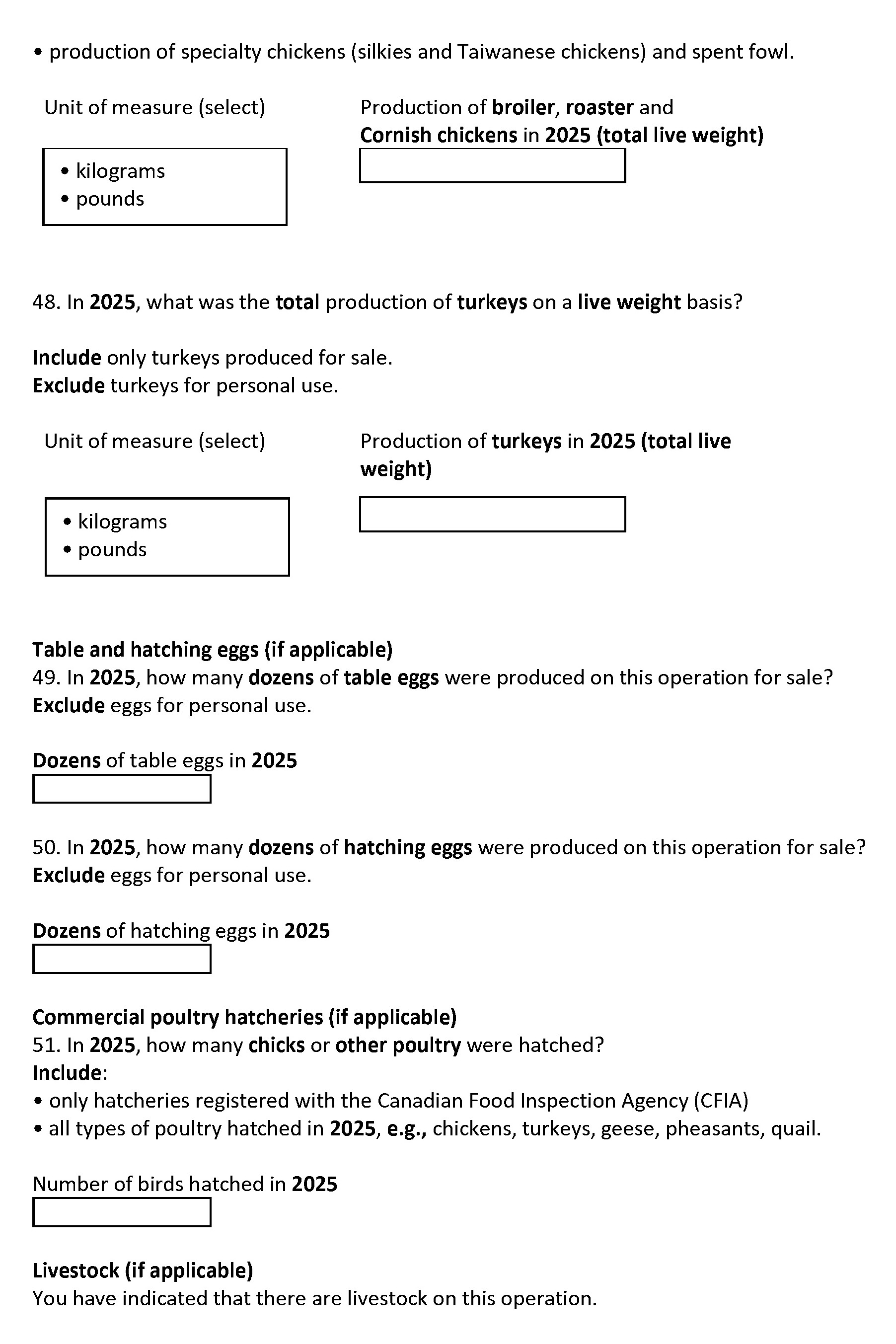 Page 25 of the English census form. – Text version below the image