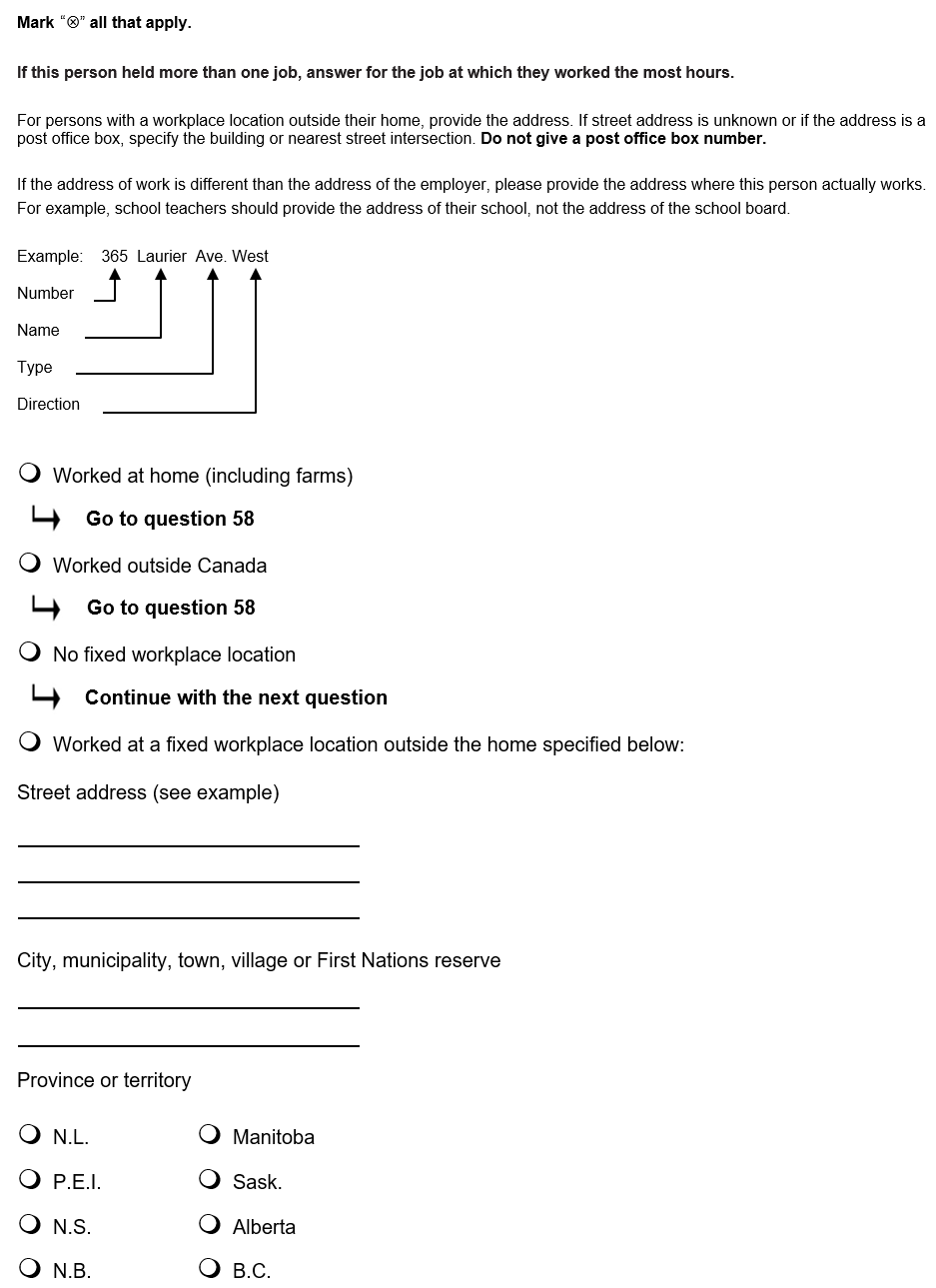 Page 25 of the English census form. – Text version below the image