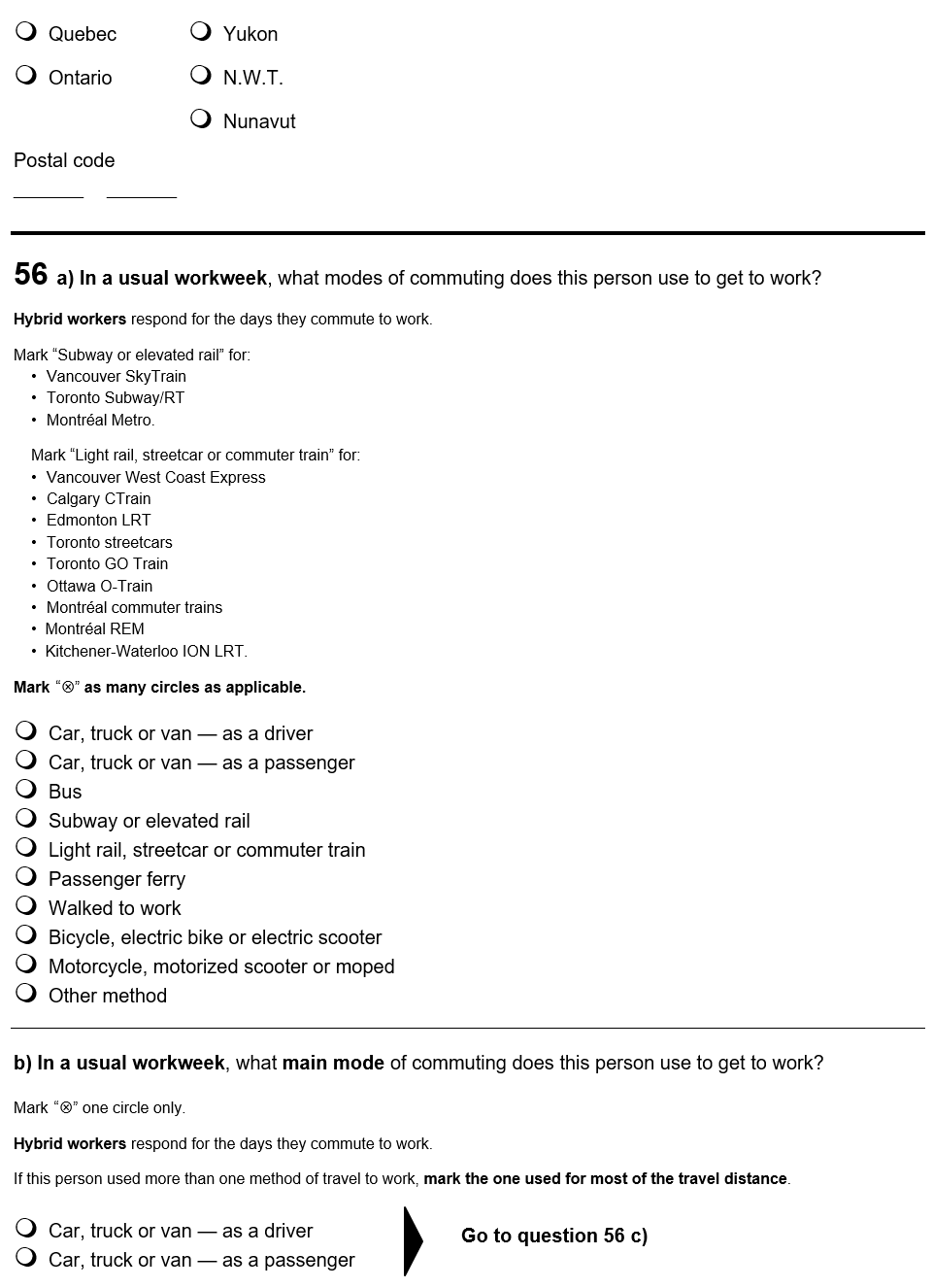Page 26 of the English census form. – Text version below the image