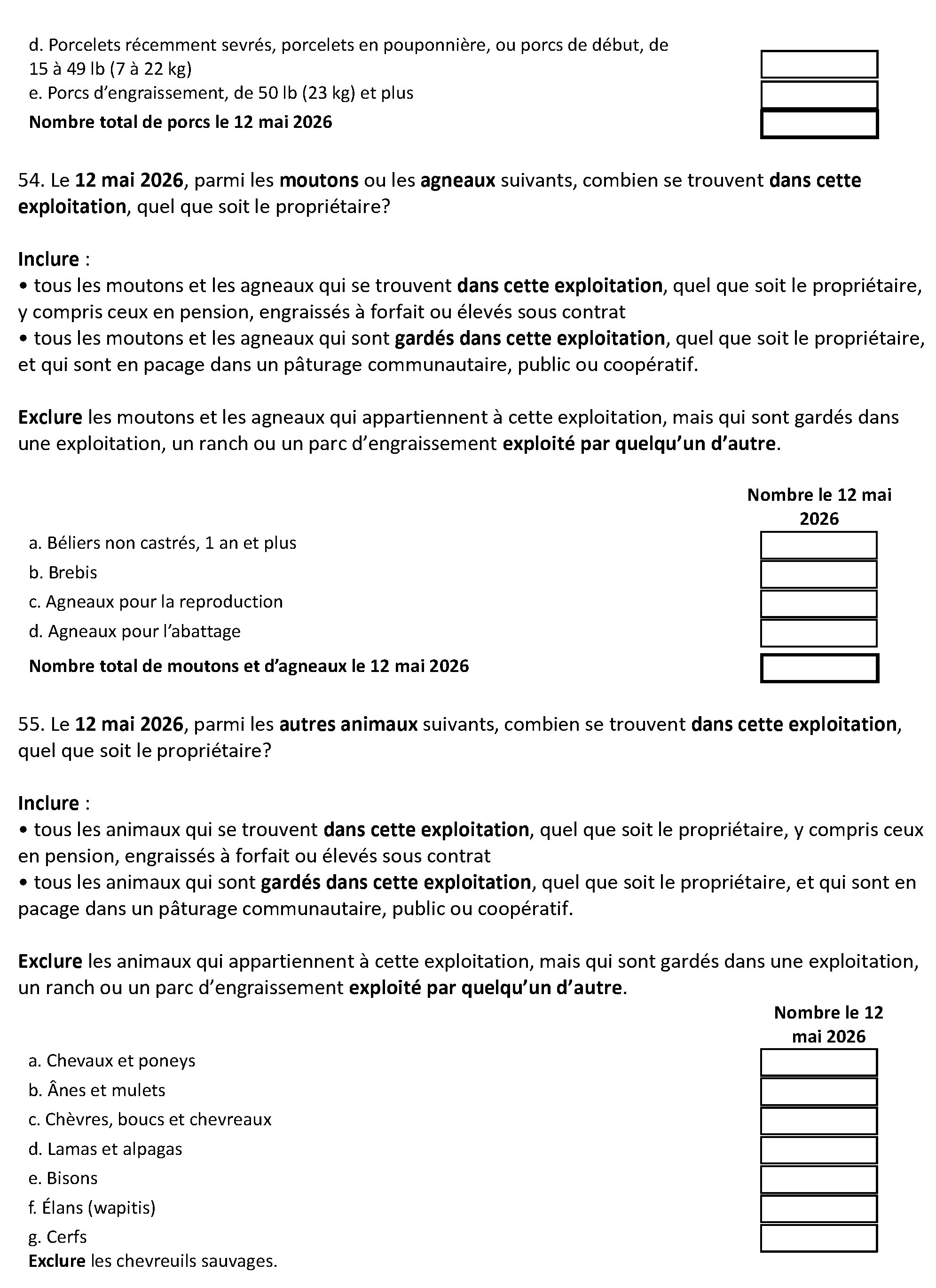 Page 28 du recensement français. – Version textuelle en dessous de l'image