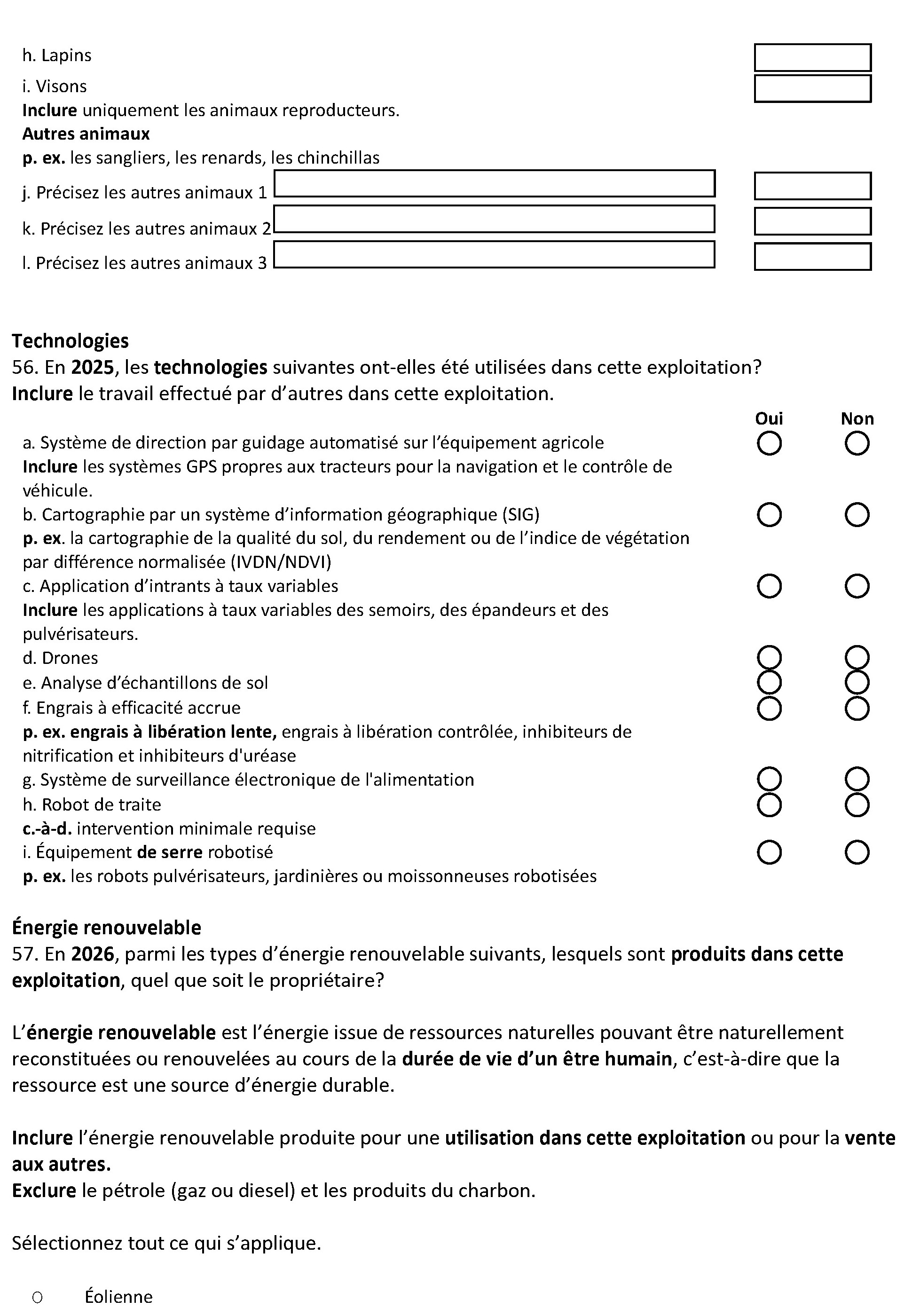 Page 29 du recensement français. – Version textuelle en dessous de l'image