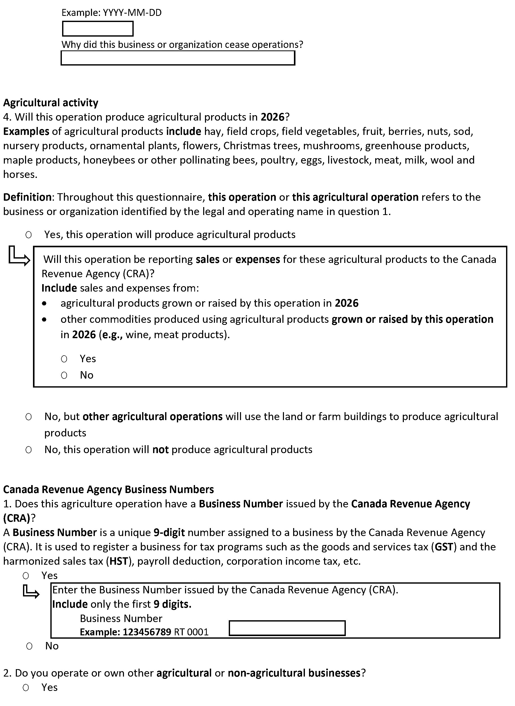 Page 3 of the English census form. – Text version below the image