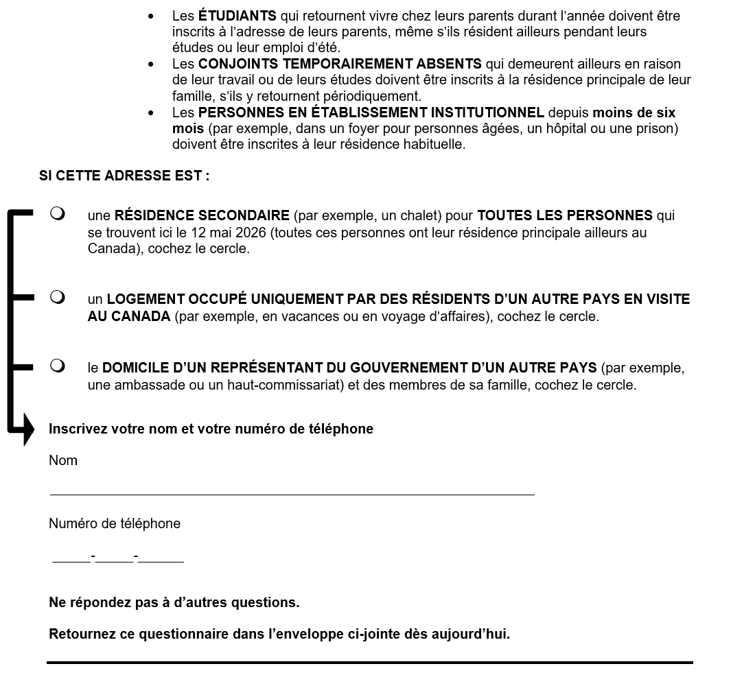 Page 3 du recensement français. – Version textuelle en dessous de l'image