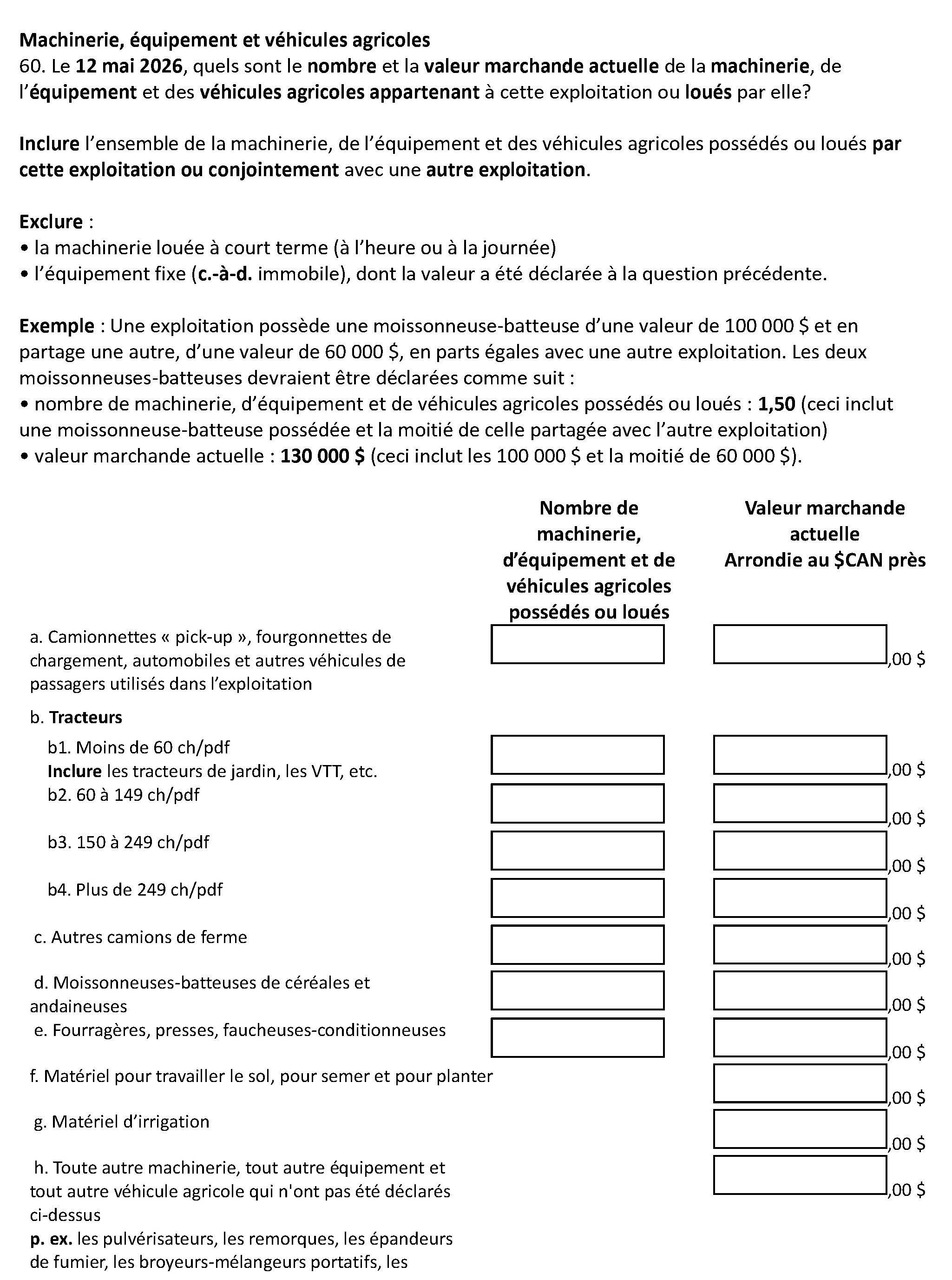 Page 31 du recensement français. – Version textuelle en dessous de l'image