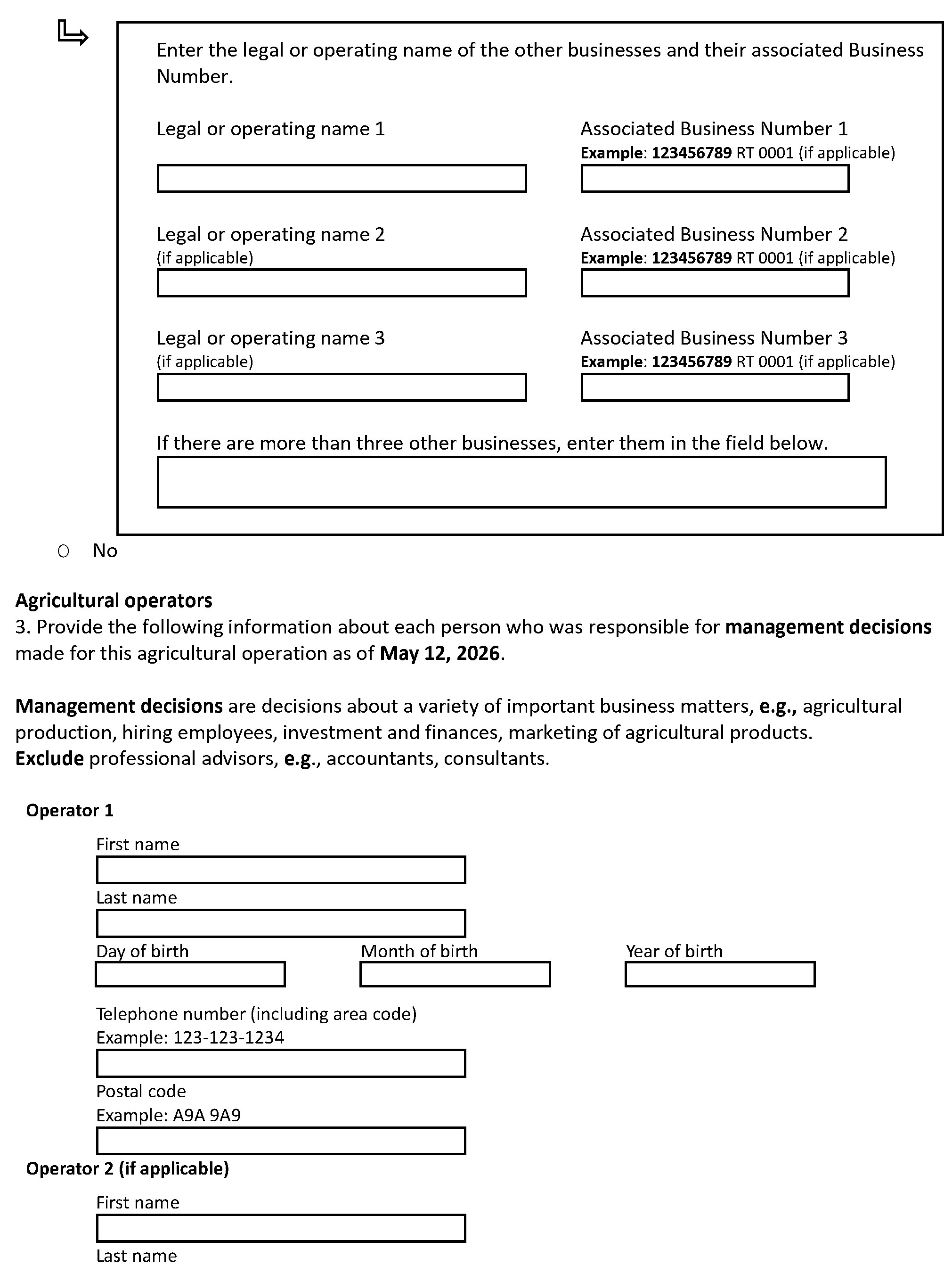 Page 4 of the English census form. – Text version below the image