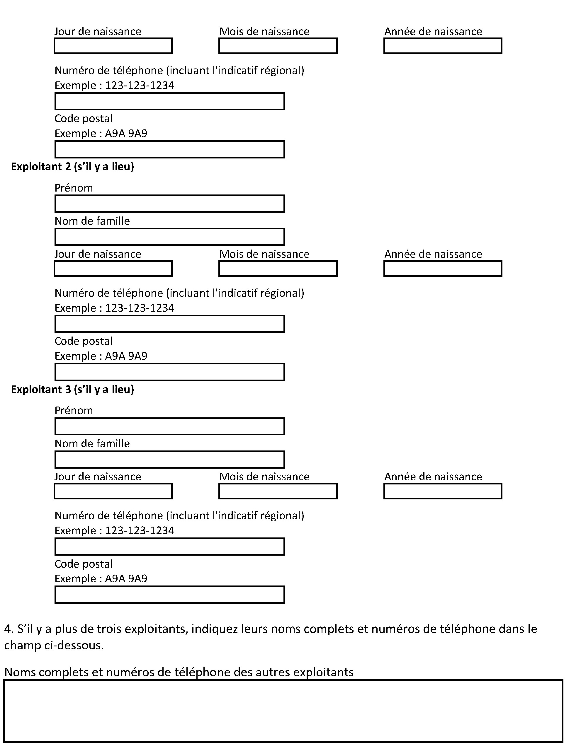 Page 5 du recensement français. – Version textuelle en dessous de l'image