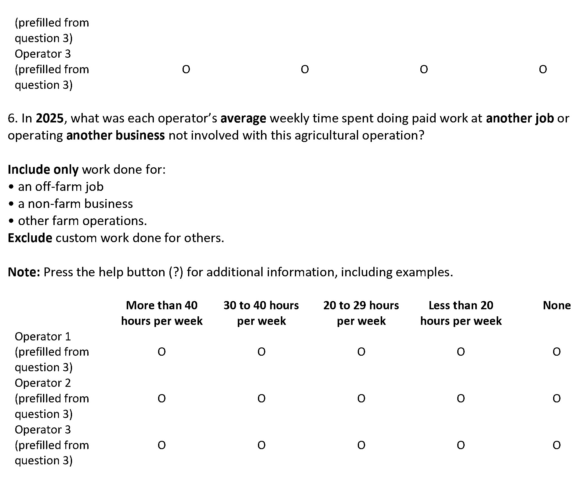 Page 6 of the English census form. – Text version below the image