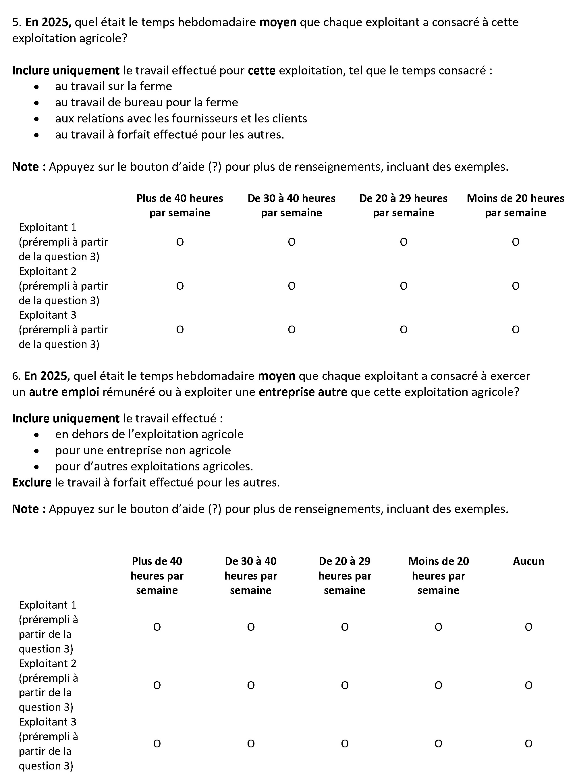 Page 6 du recensement français. – Version textuelle en dessous de l'image