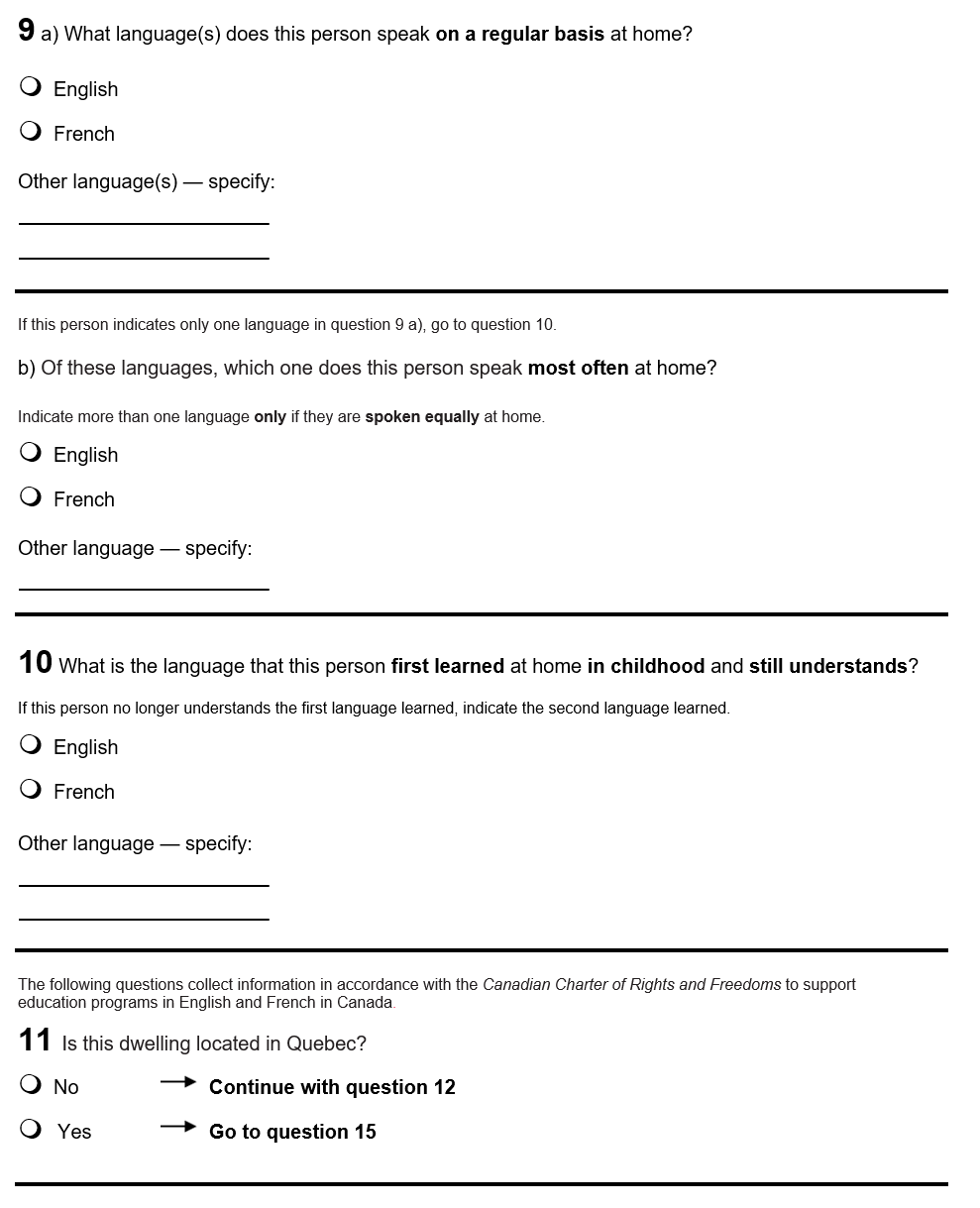 Page 7 of the English census form. – Text version below the image