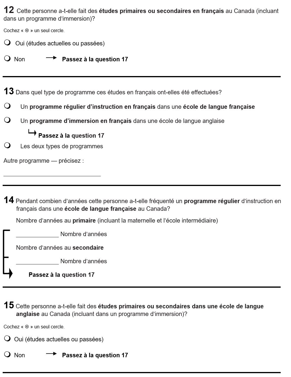 Page 8 du recensement français. – Version textuelle en dessous de l'image