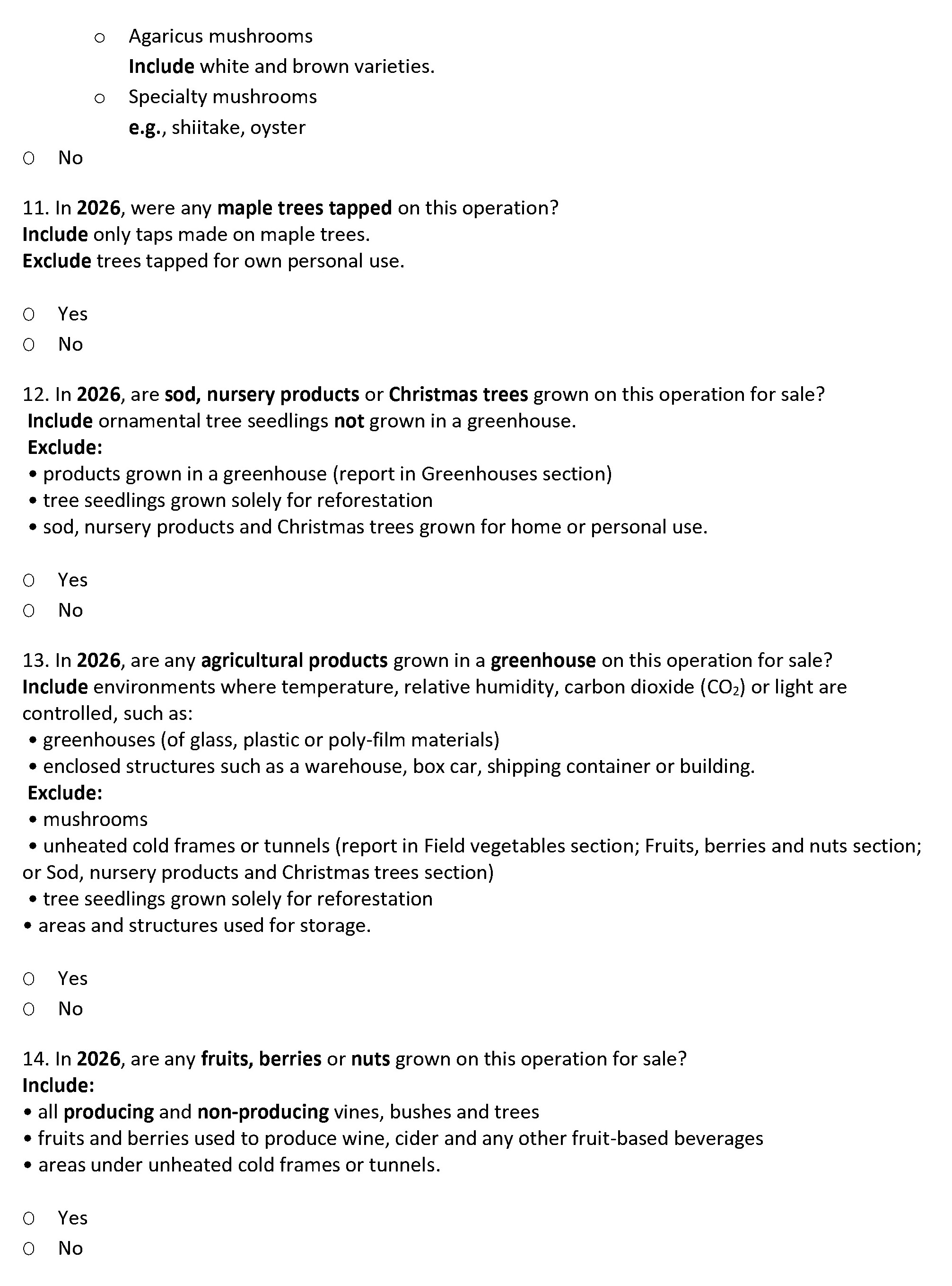 Page 9 of the English census form. – Text version below the image