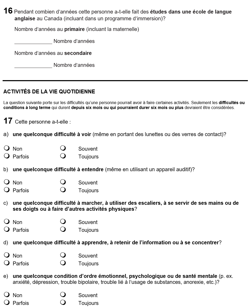 Page 9 du recensement français. – Version textuelle en dessous de l'image