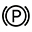Symbole montrant, en contour, un cercle, entre parenthèses, à l’intérieur duquel figure la lettre P.