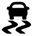 Symbole montrant, en silhouette, la vue arri&egrave;re d&rsquo;une voiture au-dessus de deux lignes verticales qui sont sinueuses et &eacute;paisses.