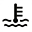 Symbole montrant deux lignes horizontales qui sont sinueuses et parall&egrave;les, la ligne sup&eacute;rieure &eacute;tant surmont&eacute;e d&rsquo;un thermom&egrave;tre en position verticale.