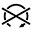 Symbole montrant une flèche courbe formant, dans le sens horaire, les trois-quarts d’un cercle ouvert vers le bas et sur lequel figure un X.