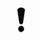 The image of a large black exclamation mark. This symbol is used to warn about the presence of a health hazard.