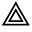 Symbole montrant, en contour, deux triangles &eacute;quilat&eacute;raux, l&rsquo;un &agrave; l&rsquo;int&eacute;rieur de l&rsquo;autre.