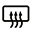 Symbole montrant, en contour, un rectangle dont le c&ocirc;t&eacute; inf&eacute;rieur est entrecoup&eacute; par trois fl&egrave;ches verticales qui sont sinueuses et point&eacute;es vers le haut.