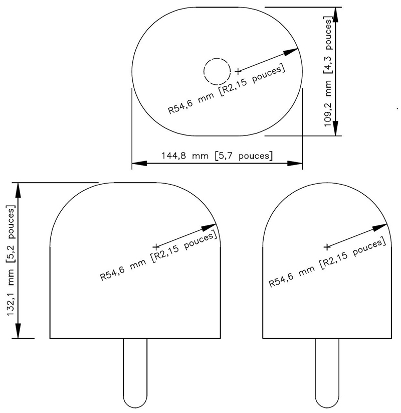 Figure 1 &mdash; Petit gabarit - Description ci-dessous