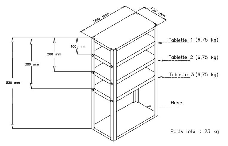 Figure — Dispositif pour essai de stabilité - Description ci-dessous