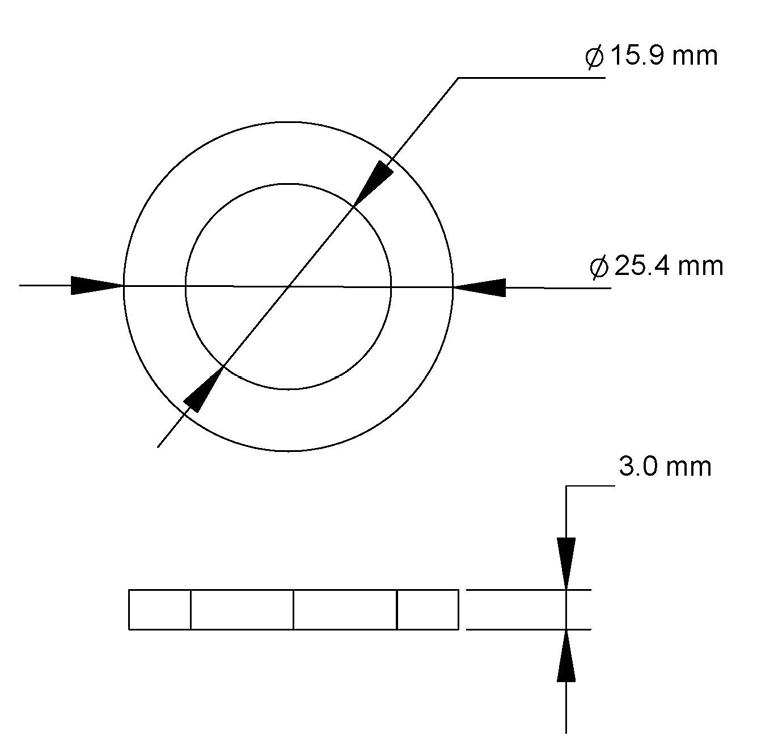Figure 1 — Ring gauge - Description below