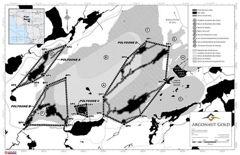 La figure 3 est une carte des 21 plans d'eau à inscrire à l'annexe 2 du REMMMD. Les plans d'eau proches les uns des autres sont regroupés en quatre zones géographiques ou polygones. – Description ci-dessous