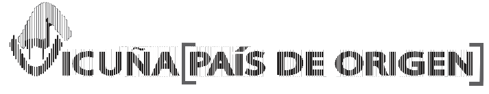 Repr&eacute;sentation graphique d&rsquo;une vigogne au pied d&rsquo;une montagne, flanqu&eacute;e de la mention &ldquo;VICU&Ntilde;A [PA&Iacute;S DE ORIGEN]