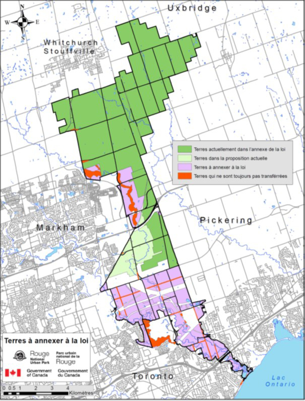 Figure 1&nbsp;: Localisation du parc urbain national de la Rouge  – Version textuelle en dessous de l'image