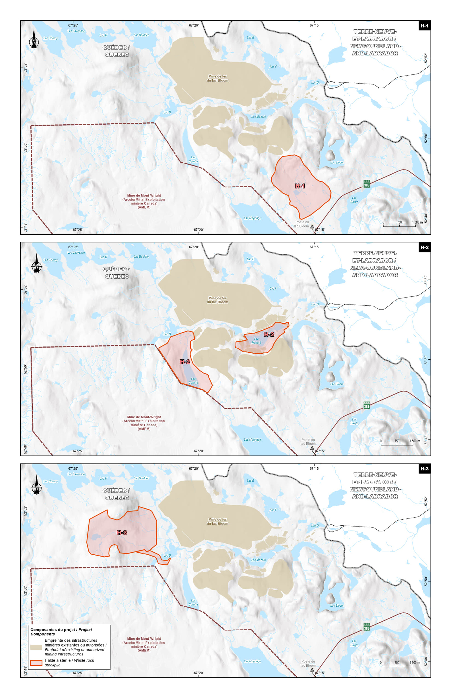 Figure 5 : Solutions de rechange pour la halde de stĂ©riles – Version textuelle en dessous de l'image