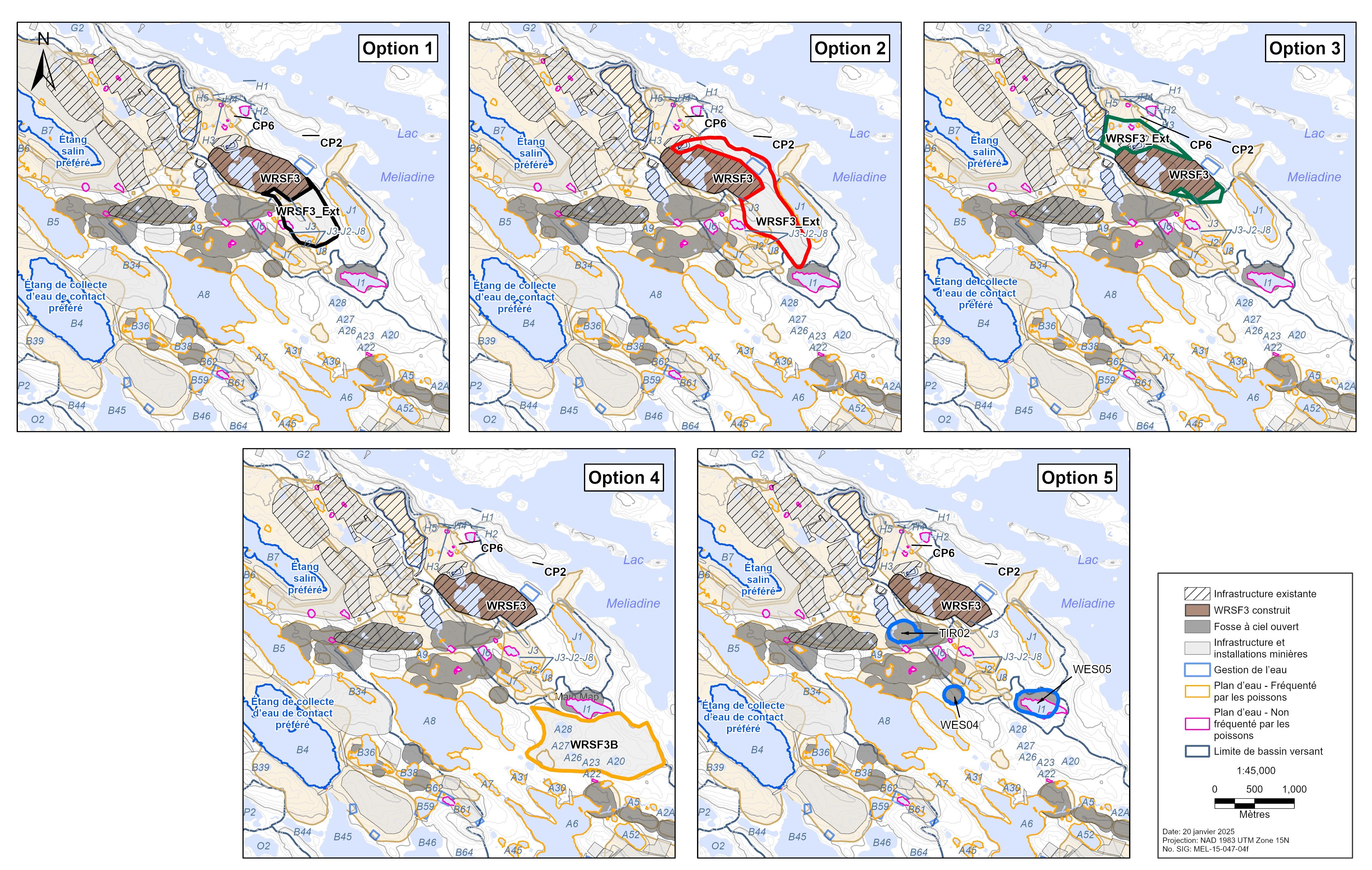 Figure&nbsp;6&nbsp;: Emplacement des solutions de rechange 6 à 9 de l’installation de stockage des résidus – Version textuelle en dessous de la carte